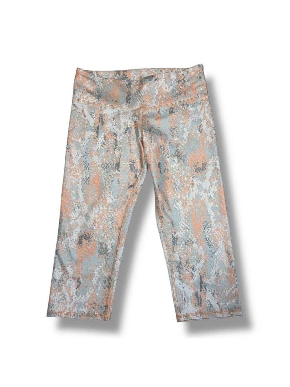 ALO Yoga Women’s Airbrush Capri Tropical Peach Python Size XS